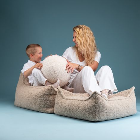 Wigiwama Pouf Ottoman Biscuit Square Teddy 