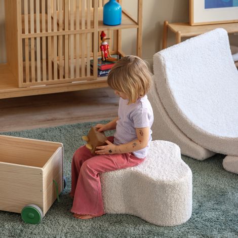 Wigiwama Pouf Cream White Cloud Teddy 