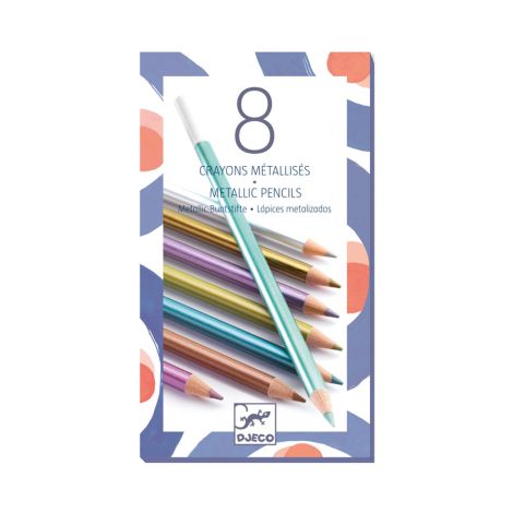 Djeco Farbstifte 8 Metallic Pencils 