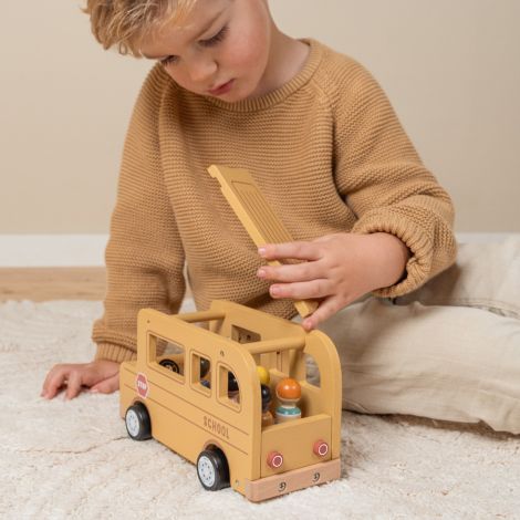 Little Dutch Schulbus aus Holz mit Figuren 