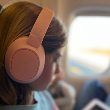 Lalarma Kinderkopfhöhrer Noise Cancellation kabellos Rose 