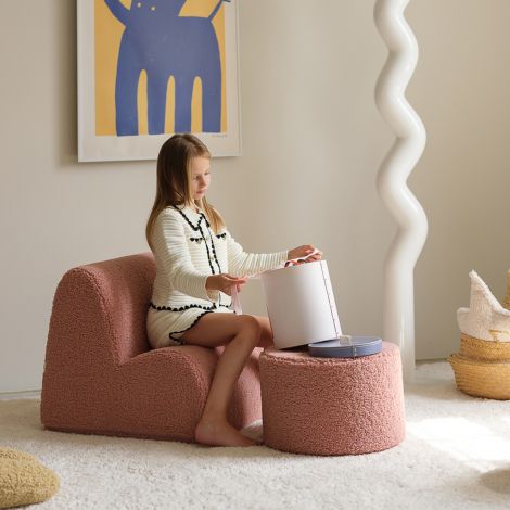 Wigiwama Kindersessel Guava Pink Cloud Chair Teddy 