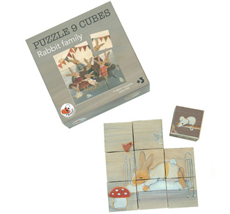 Egmont Toys Puzzle Würfel Hasenfamilie 