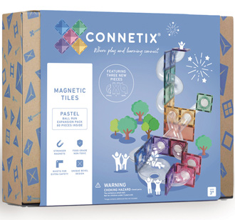 Connetix Magnetbausteine Pastel Ball Run Expansion Pack 80-teilig