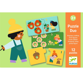 Djeco Lernspiel Puzzle duo Erste Zahlen