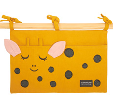 Roommate Tasche für das Kinderbett Giraffe Bio-Baumwolle 
