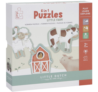 Little Dutch 6 in 1 Puzzle-Set Little Farm